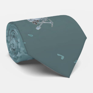 Concrete mixer blue-grey tie