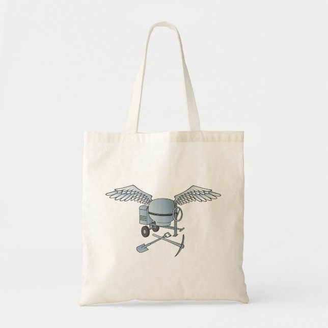 Concrete mixer blue-grey tote bag (Front)