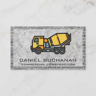 Concrete Mixer   Brick Wall Business Card