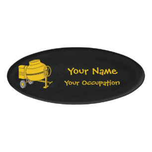 Concrete Mixer Name Tag