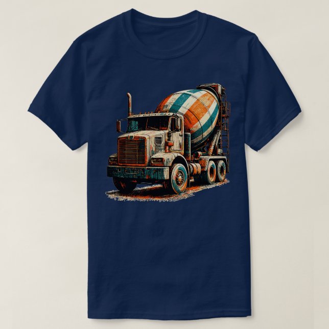 Concrete Mixer Truck 2 T-Shirt (Design Front)