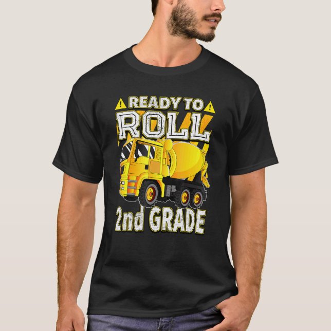 Concrete Mixer Truck Ready To Roll 2nd Grade T-Shirt (Front)