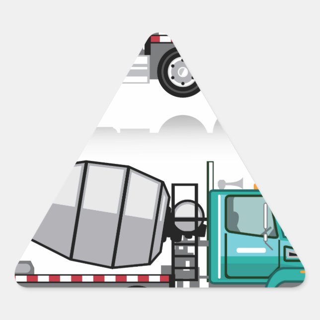 Concrete mixer Truck Triangle Sticker (Front)