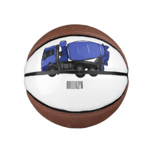 Concrete mixing transport truck cartoon mini basketball