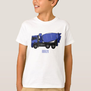 Concrete mixing transport truck cartoon T-Shirt