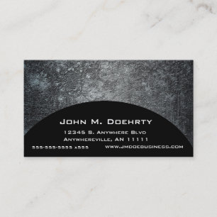 Concrete Moon Texture on Black Business Card