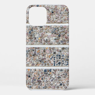 Concrete pebbles wall iPhone 12 case