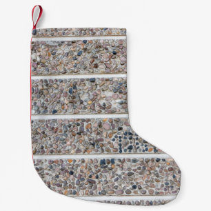 Concrete pebbles wall small christmas stocking
