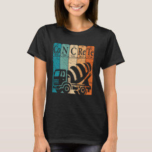 Concrete Periodic Table Elements Construction Work T-Shirt