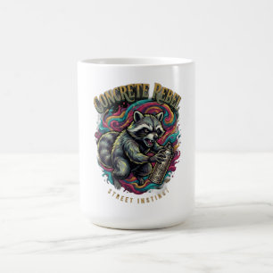 Concrete Rebel Racoon Long Sleeve Coffee Mug