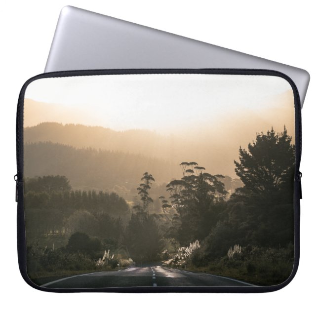 CONCRETE ROAD SURROUNDED BY TREES LAPTOP SLEEVE (Front)