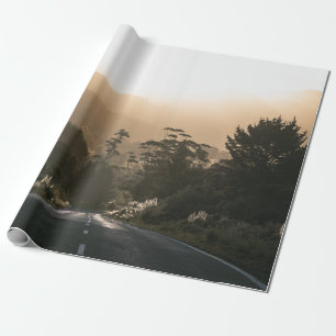 CONCRETE ROAD SURROUNDED BY TREES WRAPPING PAPER