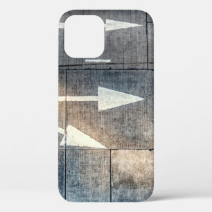 Concrete road with painted arrow directions iPhone 12 case