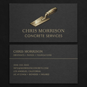Concrete Services Professional Business Card