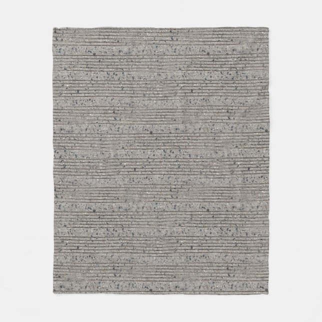 Concrete Tining Grey Cement Sidewalk Fleece Blanket (Front)