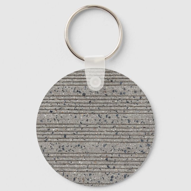 Concrete Tining Grey Cement Sidewalk Key Ring (Front)