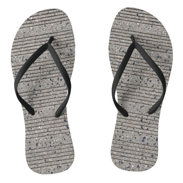 Concrete Tining Grey Cement Sidewalk Thongs (Footbed)
