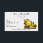 Concrete Truck Business Cards<br><div class="desc">This concrete truck is one of many construction equipment gifts featuring construction equipment images by artist, Richard Neuman. Every piece of heavy equipment is drawn in high detail yet always has a touch of whimsy. His unique work is in homes and offices in every state and around the world. Enjoy!...</div>