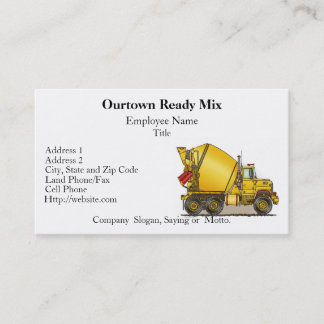 Concrete Truck Business Cards