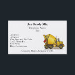 Concrete Truck Business Cards<br><div class="desc">This concrete truck is one of many construction equipment gifts featuring construction equipment images by artist, Richard Neuman. Every piece of heavy equipment is drawn in high detail yet always has a touch of whimsy. His unique work is in homes and offices in every state and around the world. Enjoy!...</div>