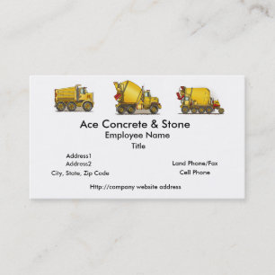 Concrete Truck Business Cards