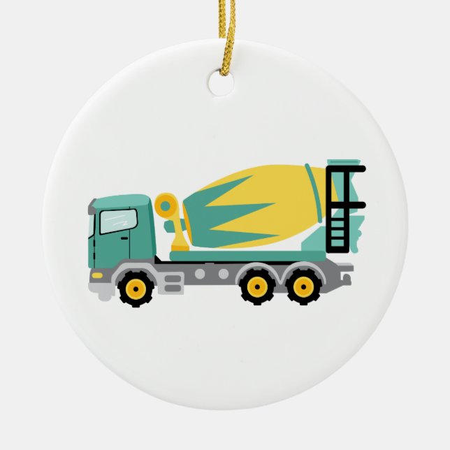Concrete Truck Ceramic Ornament (Front)
