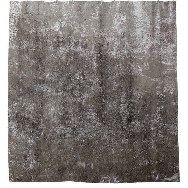 Concrete wall weathered shower curtain (Front)