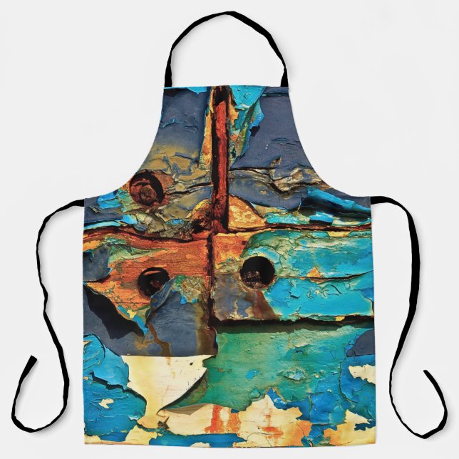 Concrete wall with abstract painting apron (Front)