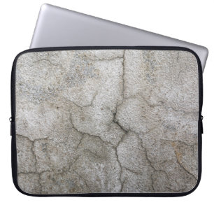 Concrete wall with cracksabstract, architecture, g laptop sleeve