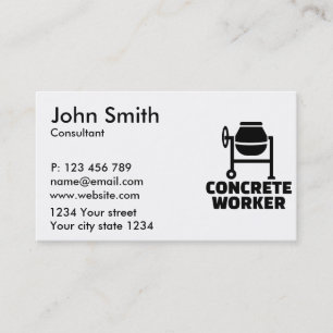 Concrete worker business card
