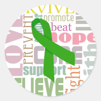Concussion Green Ribbon Inspiration Stickers