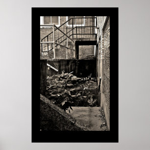 Condemned Building Series; Black and White Poster