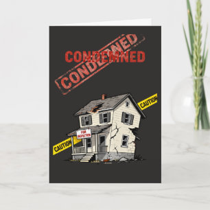 Condemned House Funny Birthday Inspection Card