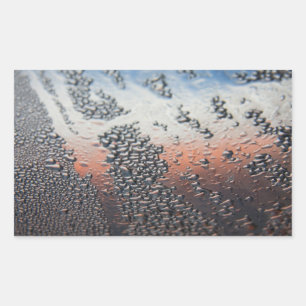 Condensed water drops rectangular sticker