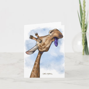 Condescending Giraffe Cartoon Card