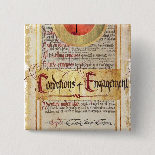 Conditions of Engagement 15 Cm Square Badge (Front)