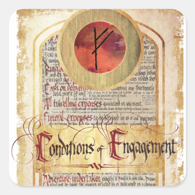 Conditions of Engagement Square Sticker (Front)
