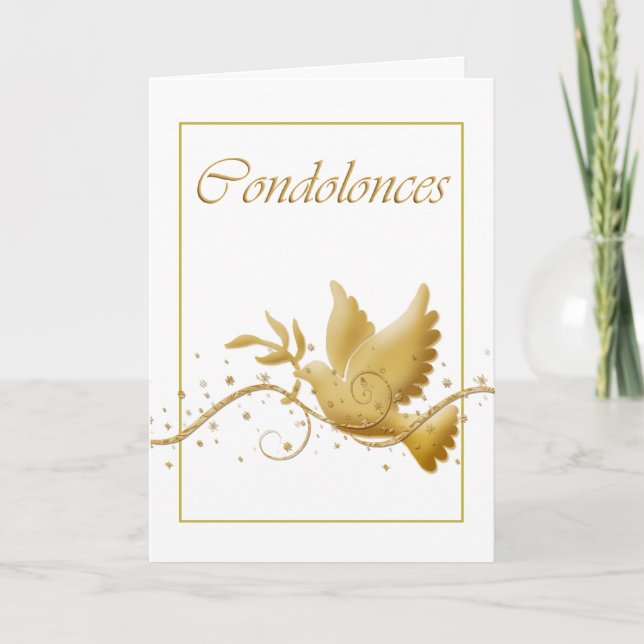 Condolence funeral bereavement card (Front)