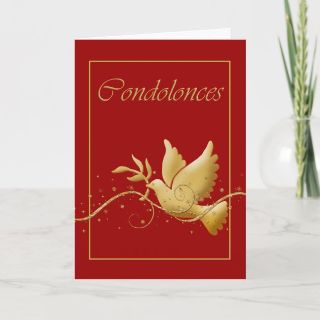 Condolence funeral bereavement card (Front)