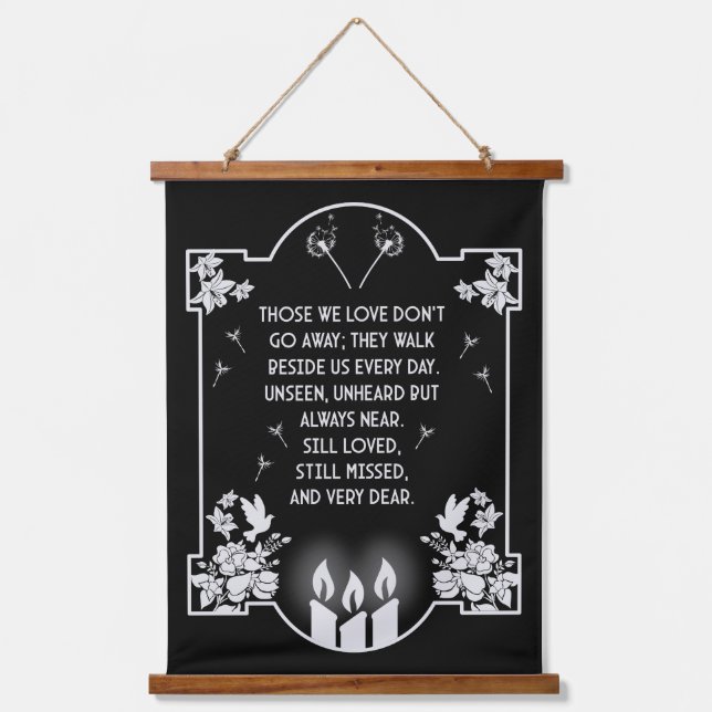 Condolence Support Message Hanging Tapestry (Front)