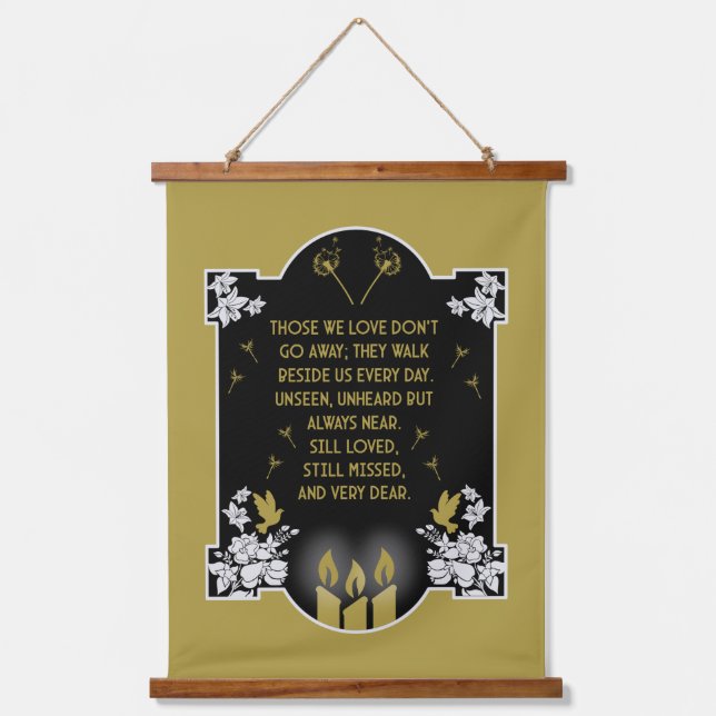 Condolence Support Message Hanging Tapestry (Front)