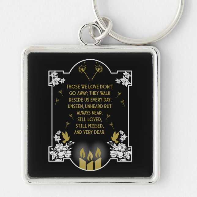 Condolence Support Message Key Ring (Front)