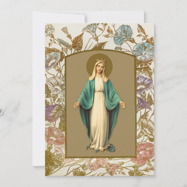 Condolence Sympathy Thank You Catholic Mary Card (Front)