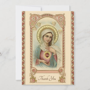 Condolence Sympathy Thank You Catholic Mary Card