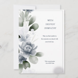 Condolence Watercolor Floral Sympathy Card