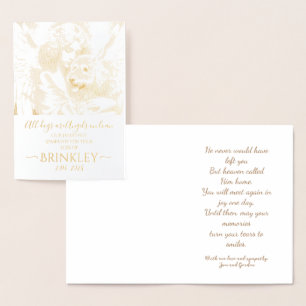 Condolences on Loss of Golden Doodle Foil Card