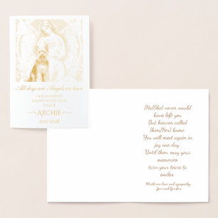Condolences on Loss of Yorkshire Terrier Custom Foil Card
