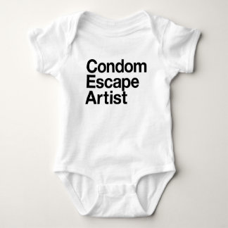 Condom Escape Artist Humourous Baby Design Baby Bodysuit