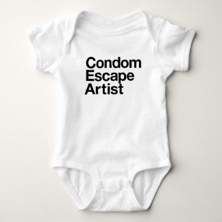 Condom Escape Artist Humourous Baby Design Bodysuit