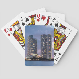 Condominium towers at the waterfront in Miami Playing Cards